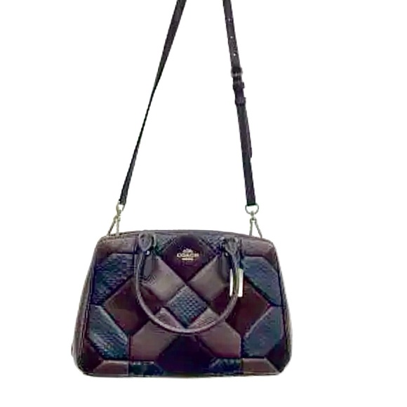 RARE!! Coach Leather & Suede Patchwork Empire Carryall Shoulder Bag MSRP $525 - Picture 6 of 11